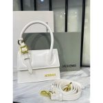 JACQUEMUS LE CHIQUITO MOYEN BOUCLE WHITE BAG