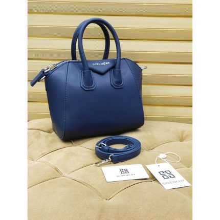 GIVENCHY ANTIGONA SATCHEL BLUE HANDBAG