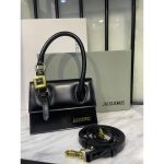 JACQUEMUS LE CHIQUITO MOYEN BOUCLE BLACK BAG