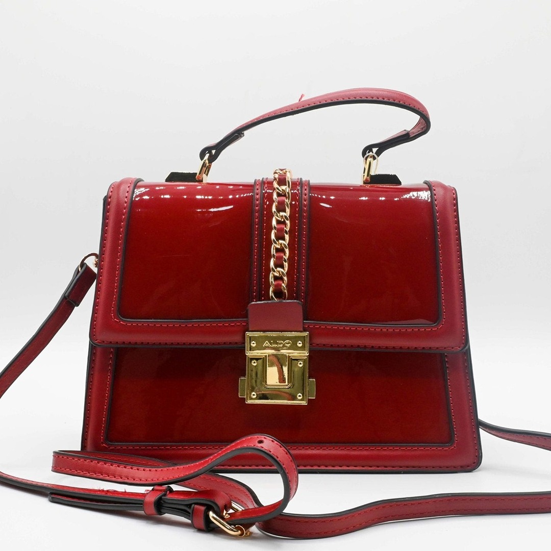 ALDO ICONIMAC TOTE RED HANDBAG.