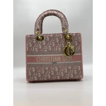 CHRISTIAN DIOR LADY D LITE PINK SIGNATURE BAG