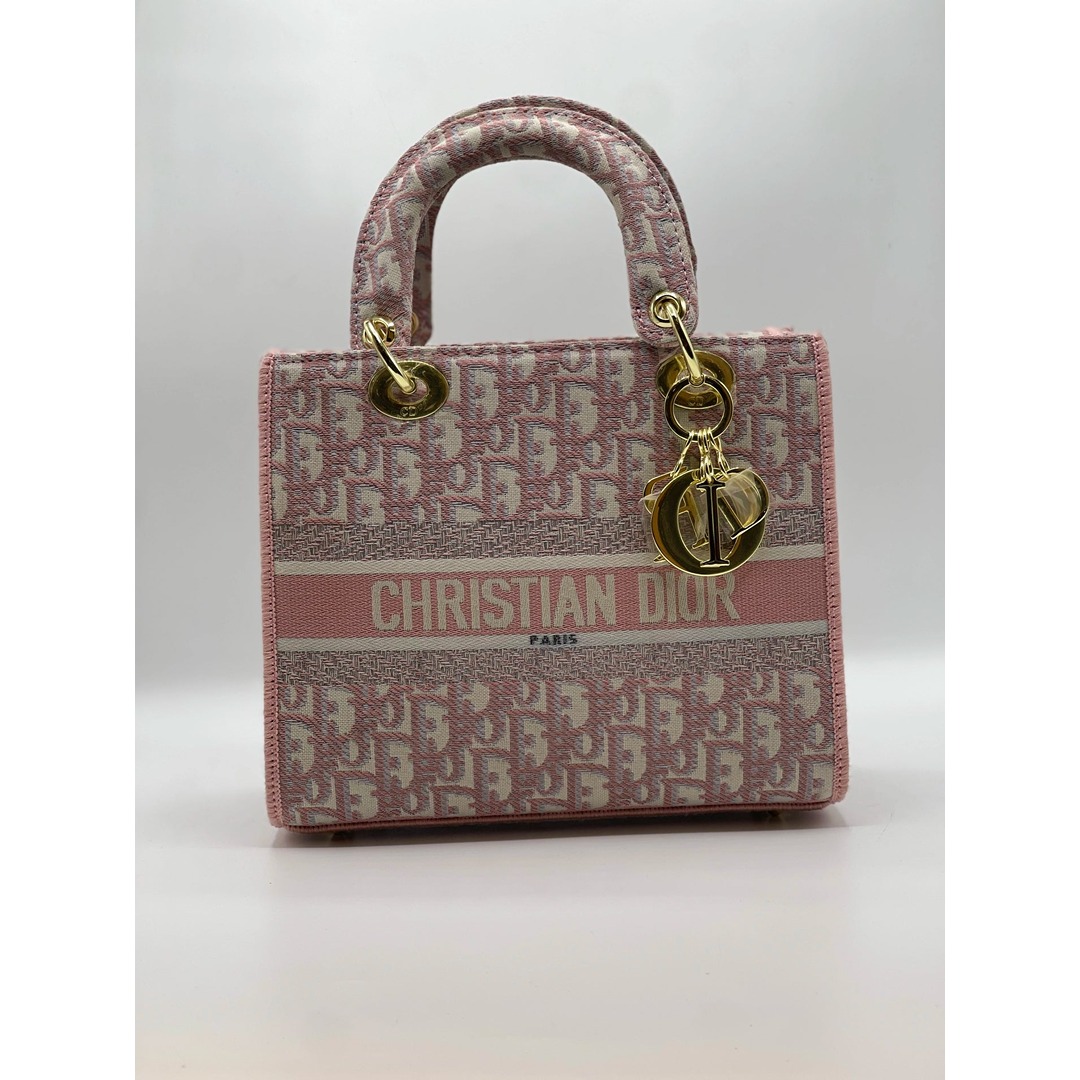 CHRISTIAN DIOR LADY D LITE PINK SIGNATURE BAG