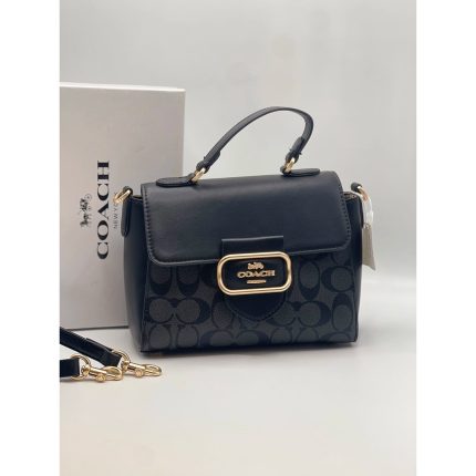 COACH MORGAN TOP HANDLE BLACK SATCHEL BAG