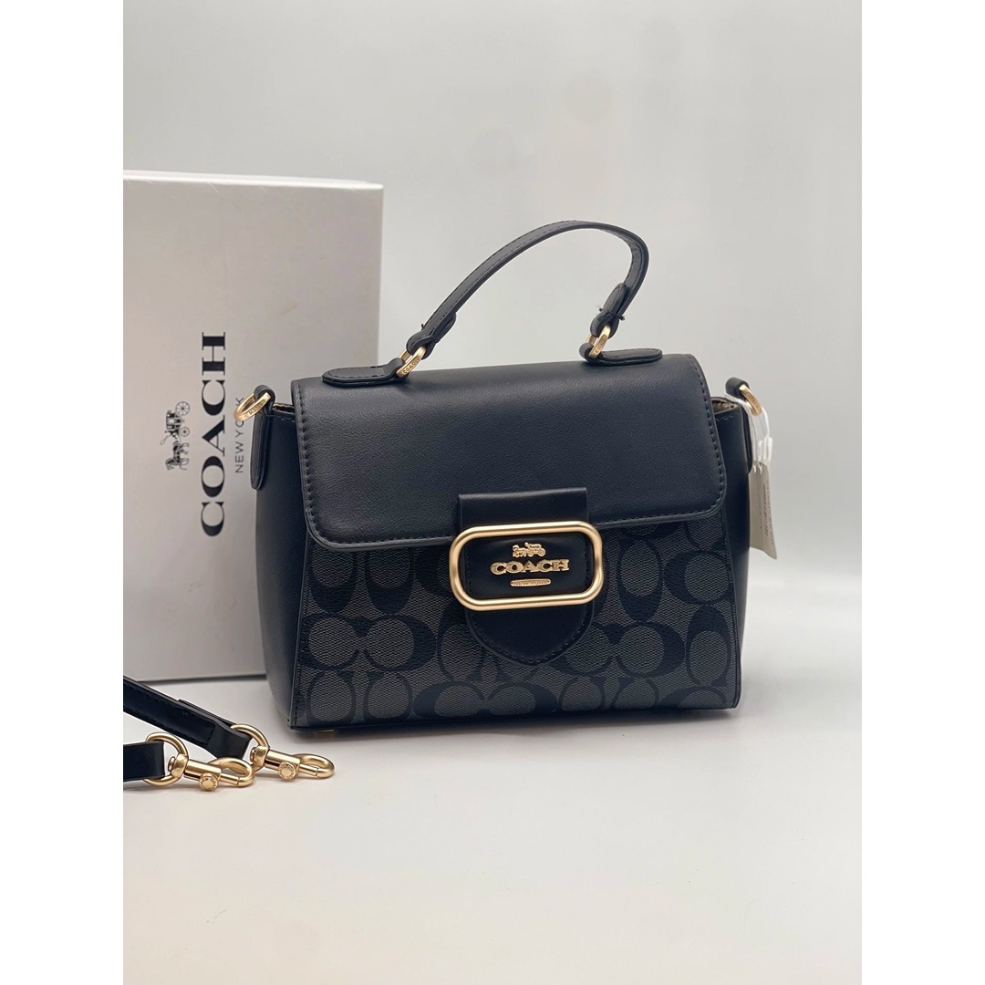 COACH MORGAN TOP HANDLE BLACK SATCHEL BAG