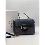 COACH MORGAN TOP HANDLE COFFEE BLACK SATCHEL BAG