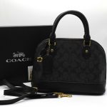 COACH SMALL SIERRA SATCHEL BLACK SIGNATURE BAG.