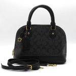 COACH SMALL SIERRA SATCHEL BLACK SIGNATURE BAG.