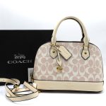 COACH SMALL SIERRA SATCHEL PINK SIGNATURE BAG.