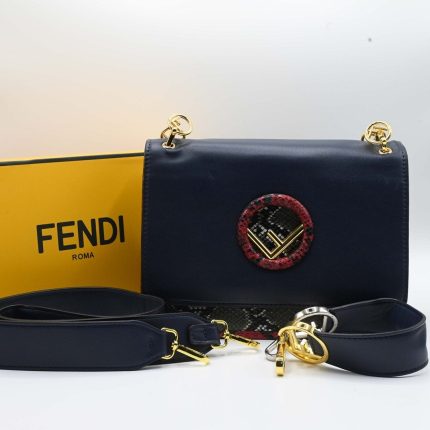 FENDI BLUE SMALL KAN SHOULDER BAG.