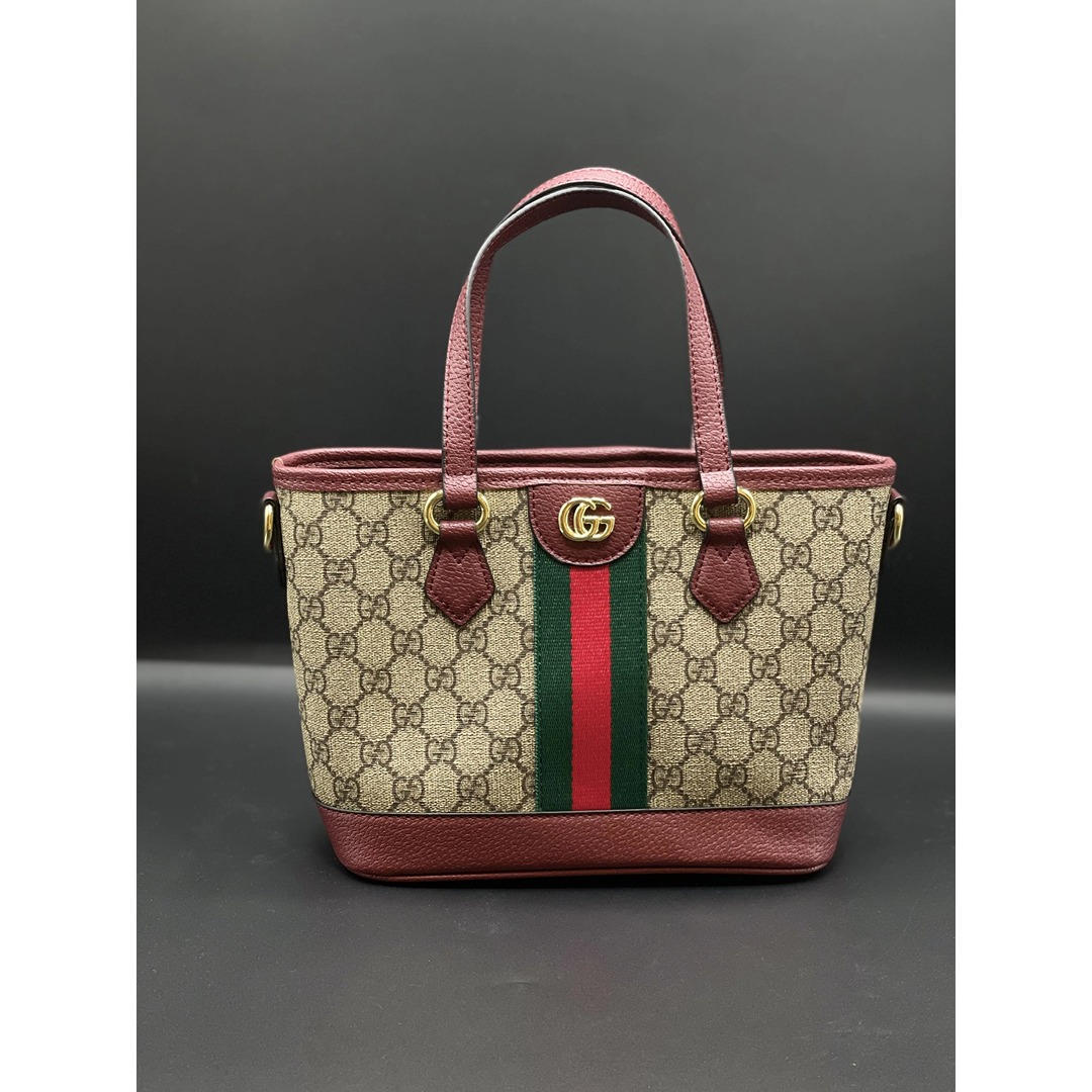 GUCCI OPHIDIA GG BEIGE PINK TOTE BAG