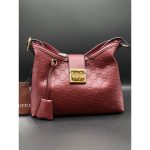 GUCCI PADLOCK GG MEDIUM MAROON SHOULDER BAG.
