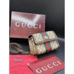 GUCCI MINI GG BROWN SUPREME HANDBAG