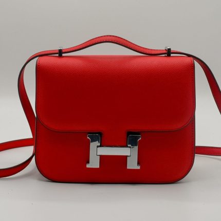 HERMES CONSTANCE 18 RED SHOULDER BAG.