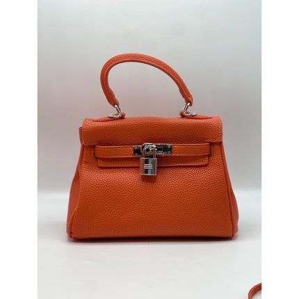 HERMES KELLY TOGO 25 RETURNS ORANGE HANDBAG.