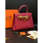HERMES KELLY 28 HAVY PINK HANDBAG.