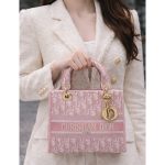 CHRISTIAN DIOR LADY D LITE PINK SIGNATURE BAG