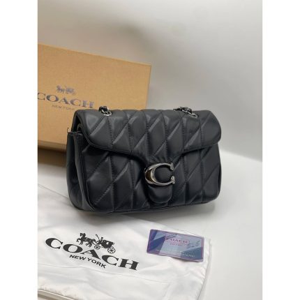 COACH TABBY 26 PILLOW ALL BLACK QUILTED SHOULDER BAG