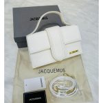 JACQUEMUS LE GRAND BAMBINO CROSS WHITE BODY BAG.