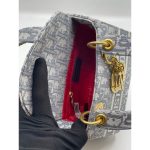 CHRISTIAN DIOR LADY D MINI GRAY LITE BAG.