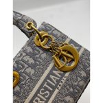 CHRISTIAN DIOR LADY D MINI GRAY LITE BAG.