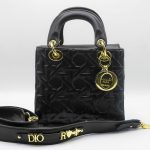 LADY DIOR CANNAGE PATTERN LADY BLACK BAG.