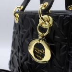 LADY DIOR CANNAGE PATTERN LADY BLACK BAG.