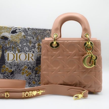 LADY DIOR CANNAGE PATTERN LADY PINK BAG.