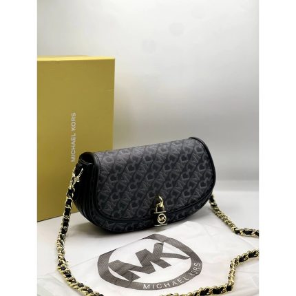 MICHAEL KORS SMALL EMPIRE BLACK SIGNATURE BAG