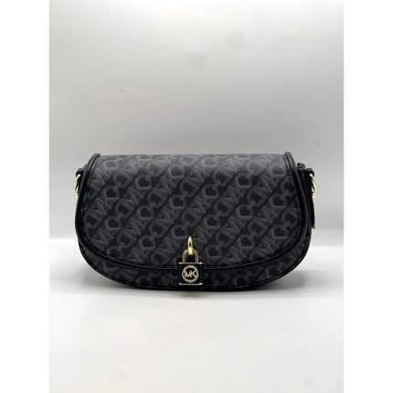MICHAEL KORS SMALL EMPIRE BLACK SIGNATURE BAG