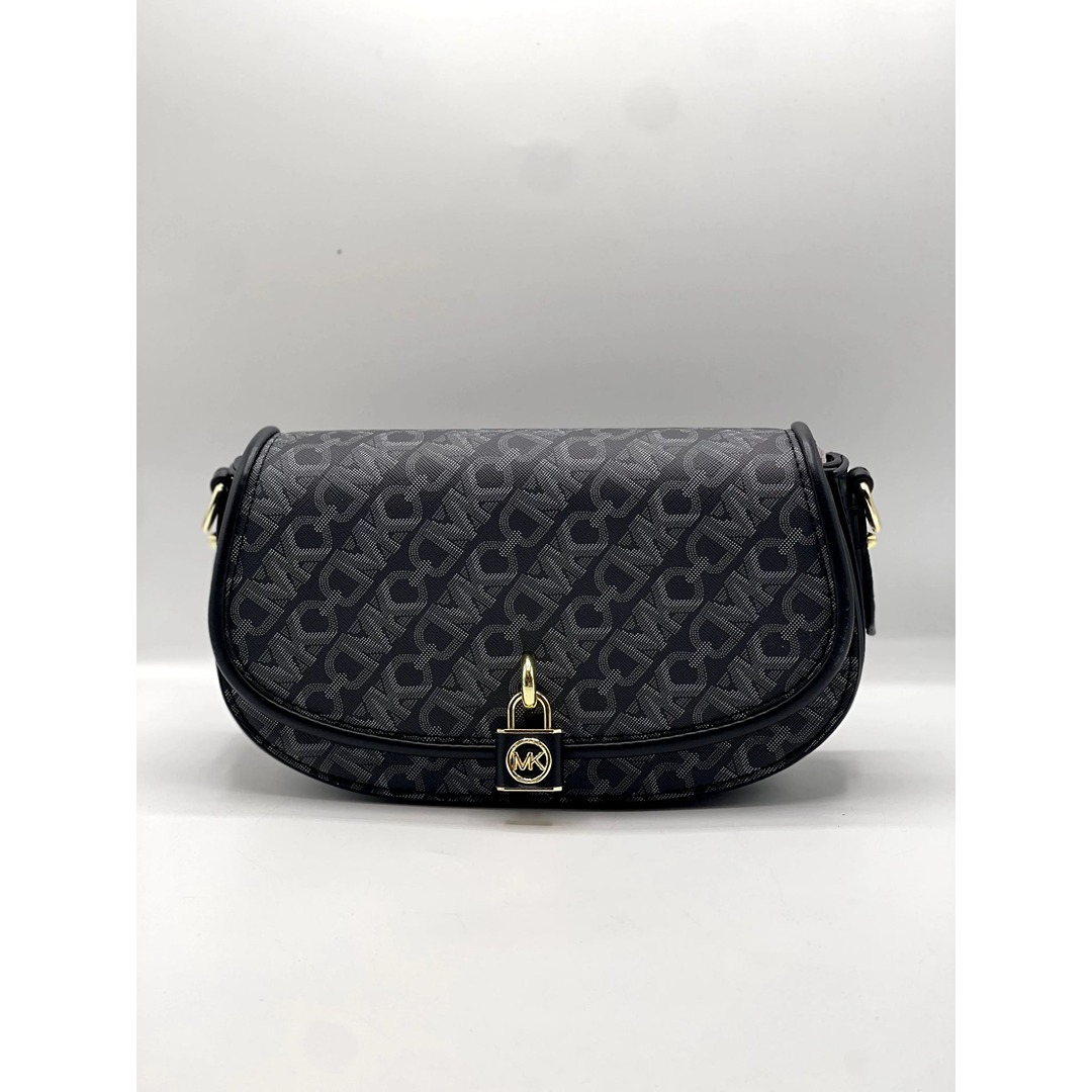 MICHAEL KORS SMALL EMPIRE BLACK SIGNATURE BAG