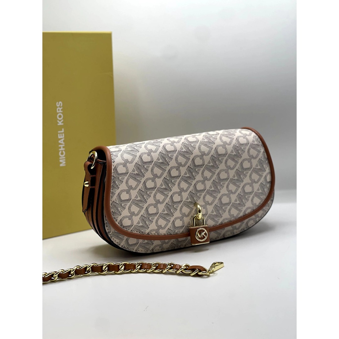 MICHAEL KORS SMALL EMPIRE CREAM SIGNATURE BAG