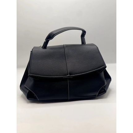 POLENE NUMERO DIX MEDIUM BLACK HANDBAG.