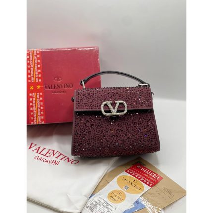 VALENTINO GARAVANI V SLINING BERRY CRYSTAL MINI BAG