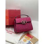 VALENTINO GARAVANI V SLINING PINK CRYSTAL MINI BAG