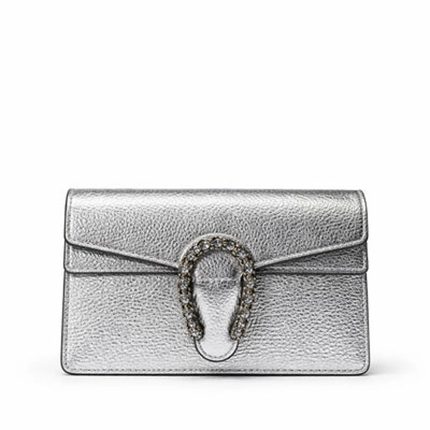 GUCCI DIONYSUS MINI SILVER BAG METALLIC