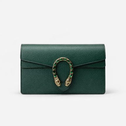 GUCCI DIONYSUS MINI GREEN BAG METALLIC