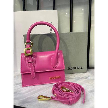 JACQUEMUS LE CHIQUITO MOYEN BOUCLE PINK BAG