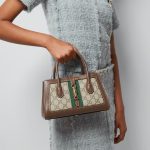 GUCCI JACKIE 1961 SMALL TOTE BAG WITH PISTON CLOSURE