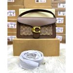 COACH TABBY SHOULDER COFFEE BAG SIGNATURE CANVAS
