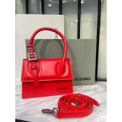 JACQUEMUS LE CHIQUITO MOYEN BOUCLE RED BAG