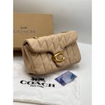 COACH TABBY 26 PILLOW BEIGE QUILTED SHOULDER BAG