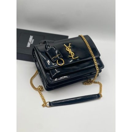 YSL SAINT LAURENT CROSS BODY BLACK SHOULDER BAG