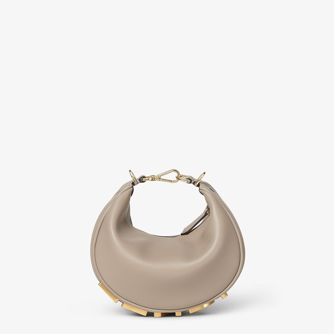 FENDI GRAPHY MINI HOBO FENDI LETTER NUDE SHOULDER BAG