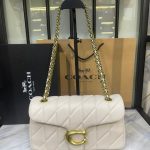 COACH TABBY 26 PILLOW CREAM QUILTED SHOULDER BAG
