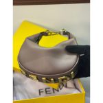 FENDI GRAPHY MINI HOBO FENDI LETTER BROWN SHOULDER BAG