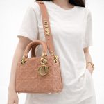 LADY DIOR CANNAGE PATTERN LADY PINK BAG.