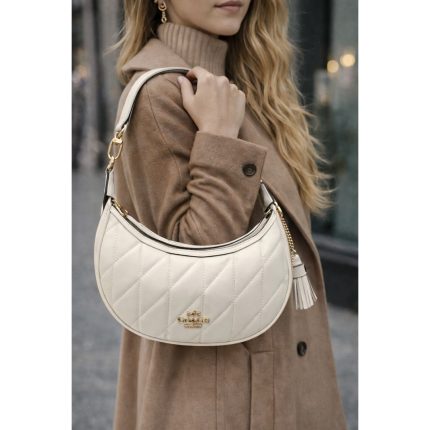 COACH WHITE QUILTED MINI CROSS BODY BAG
