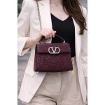 VALENTINO GARAVANI V SLINING BERRY CRYSTAL MINI BAG