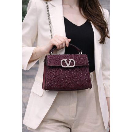 VALENTINO GARAVANI V SLINING BERRY CRYSTAL MINI BAG