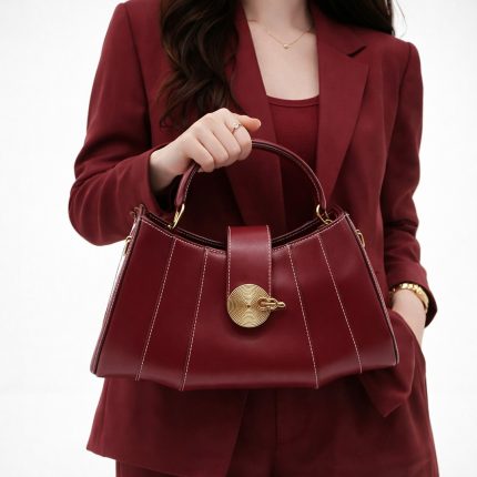 VINTAGE SHOULDER MAROON BAG